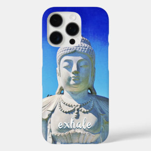 Coques iPhone 16 Pro Hawaii Tropical Buddha Photo Exhale Script élégant