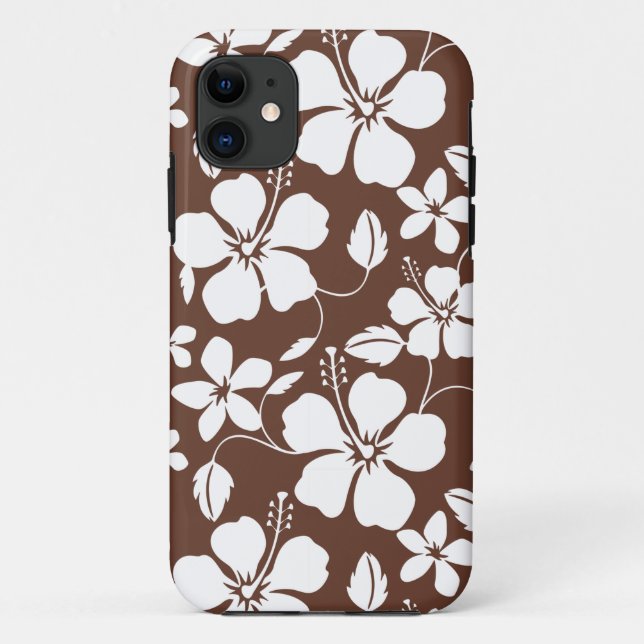 COQUES Case-Mate iPhone HAWAIIAN HULA (HIBISCUS) BROWN (Dos)