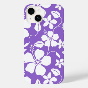COQUE POUR iPhone 14 HAWAIIAN HULA (HIBISCUS) LUMIÈRE PURPLE