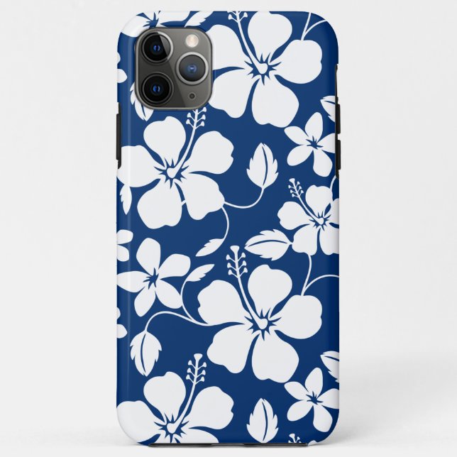 COQUES Case-Mate iPhone HAWAIIAN HULA (HIBISCUS) NAVY (Dos)