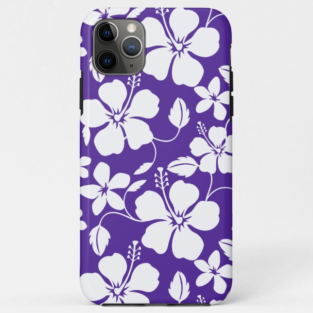 COQUES Case-Mate iPhone HAWAIIAN HULA (HIBISCUS) PURPLE (Dos)
