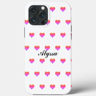 Case-Mate iPhone Case Heart Motifs Valentine's Day Personnalisé Nom Rose
