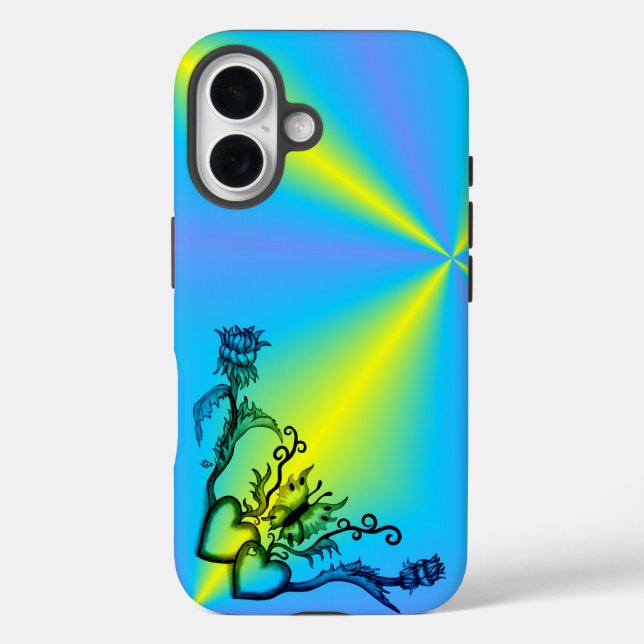 Coques Case-Mate iPhone Heart with Flower and Butterfly (Verso)