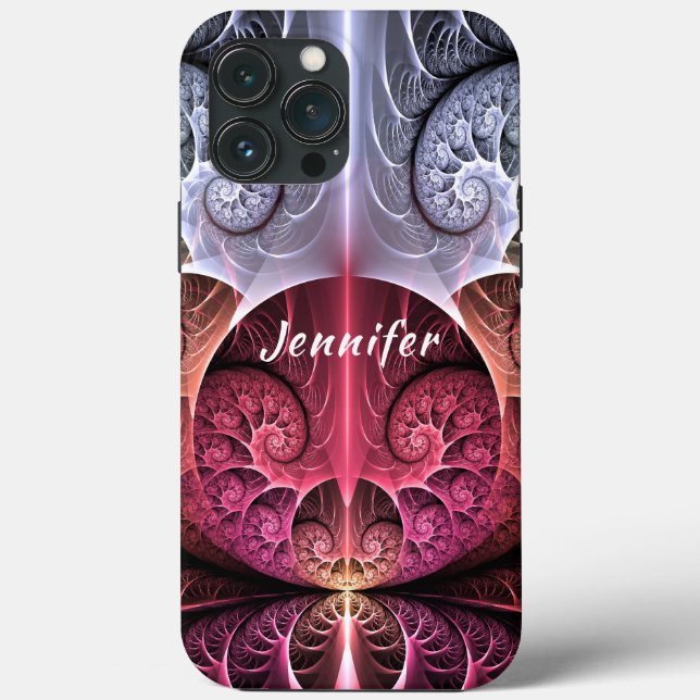 Coques Case-Mate iPhone Heartbeat, Abstrait Imaginaire surréel Nom fractal (Verso)