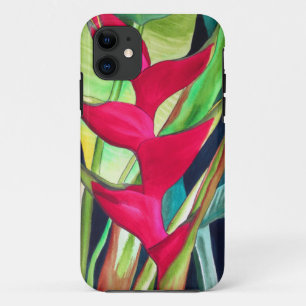 Coque Case-Mate Pour iPhone Heliconia Lobster Claw fleur d'aquarelle tropicale