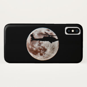 Case-Mate iPhone Case Hélicoptère militaire contre la lune en nuit
