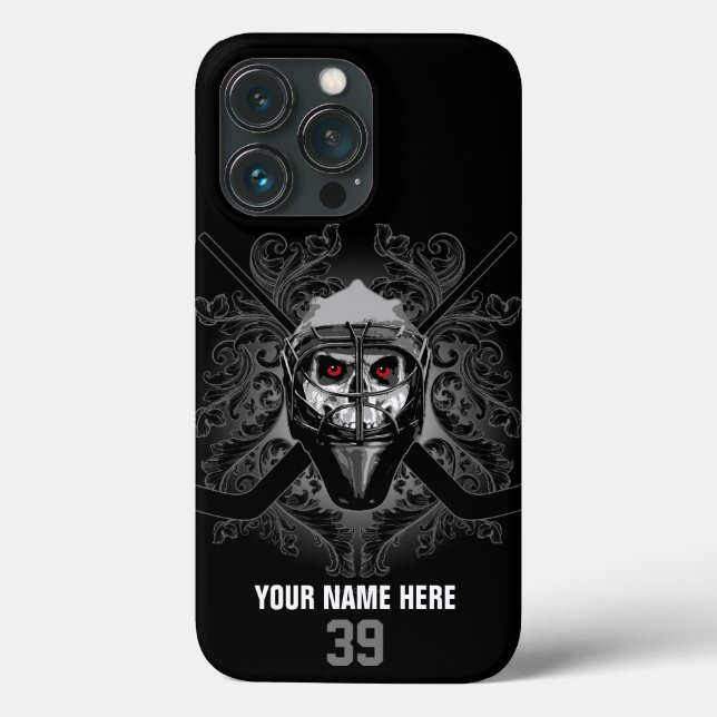 Coques Case-Mate iPhone Hellish Hockey Goalie Case-Mate iPhone Case (Verso)