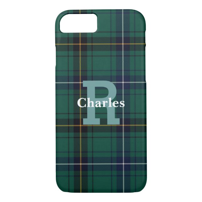 Coques Case-Mate iPhone Henderson Tartan Plaid Monogrammed iPhone 7/8 Coqu (Dos)