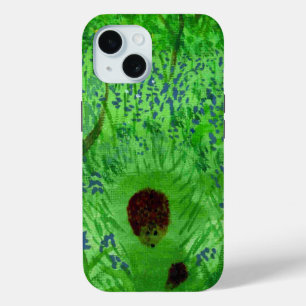 Coque Pour iPhone 15 Hérissons en bois de jacinthe des bois de ressort