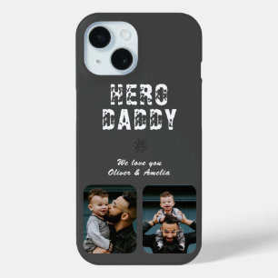 Coque Pour iPhone 15 Hero Daddy Father's Day 2 Photo Collage