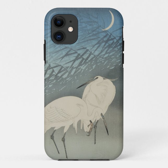 Coques Case-Mate iPhone Hérons blancs et lune, Ohara Koson (Dos)