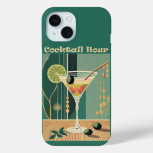Coque Pour iPhone 15 Heure du cocktail design milieu de siècle