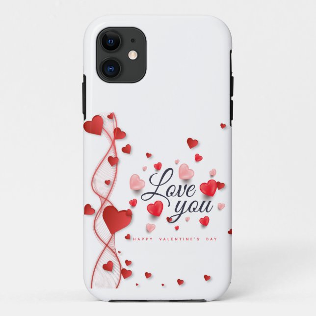 Coques Case-Mate iPhone Heureuse Sainte-Valentin moderne (Dos)