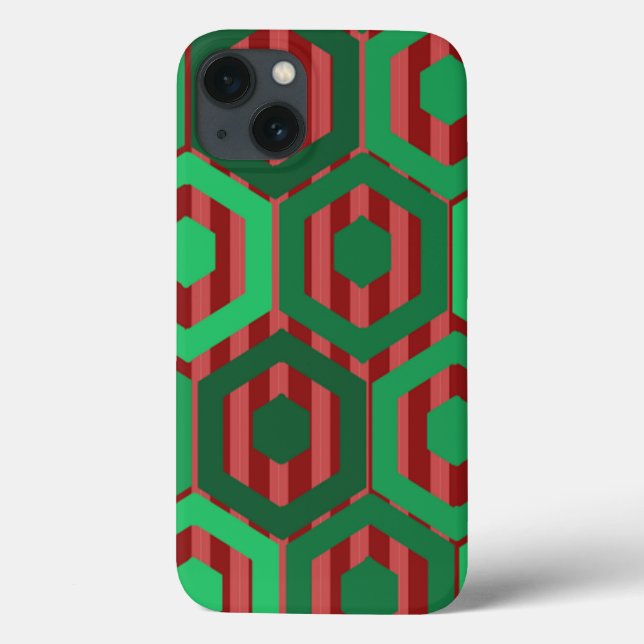 Coques Case-Mate iPhone Hexagones de Noël (Verso)