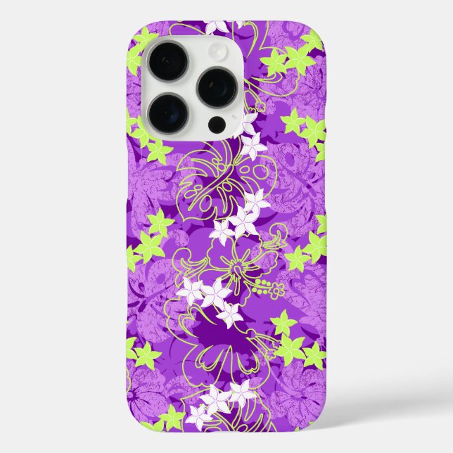 Coques Case-Mate iPhone Hibiscus à papillon Pulelehua violet hawaïen (Verso)