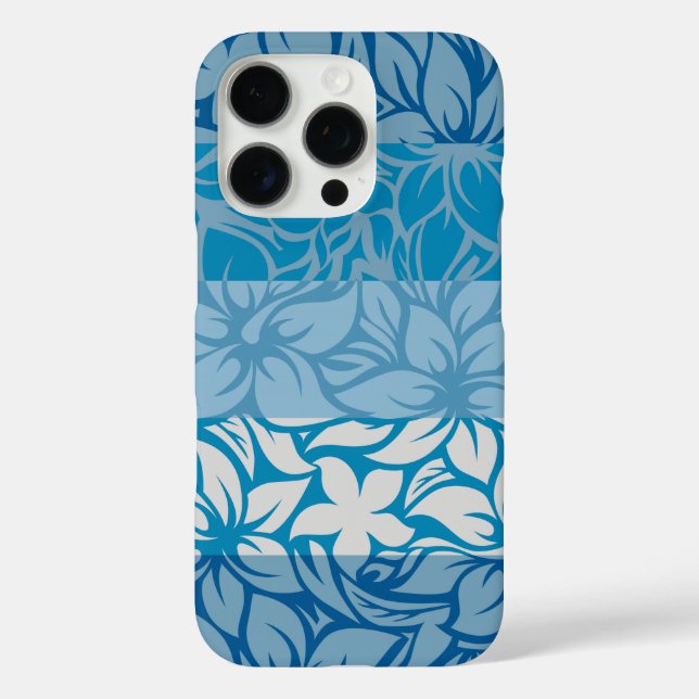 Coques Case-Mate iPhone Hibiscus bleu rayé de la baie de Moloaa (Verso)