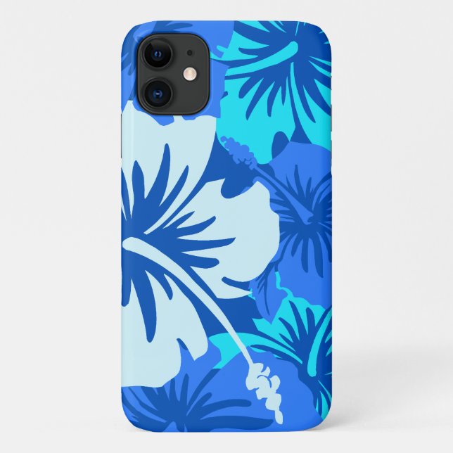 Coques Case-Mate iPhone Hibiscus épopé Floral Hawaiian Royal Blue (Dos)