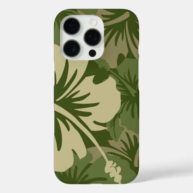 Coques Case-Mate iPhone Hibiscus épopé Floral Olive hawaïen (Verso)