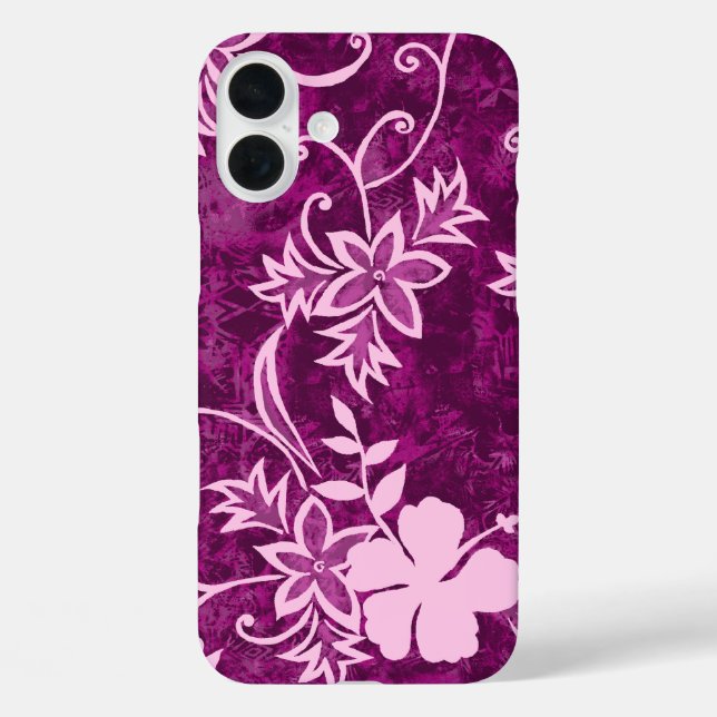 Coques Case-Mate iPhone Hibiscus hawaïen de Waimanalo Batik rose (Verso)