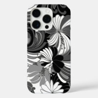 Hibiscus Jungle Hawaii noir et gris