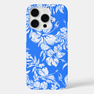 Coques iPhone 16 Pro Hibiscus Pareau Hawaiian Floral Océan bleu