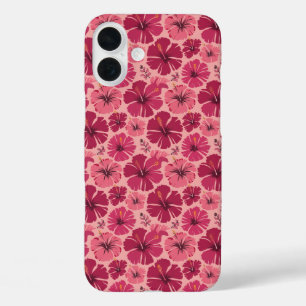 Coques iPhone 16 Plus Hibiscus rose tropical