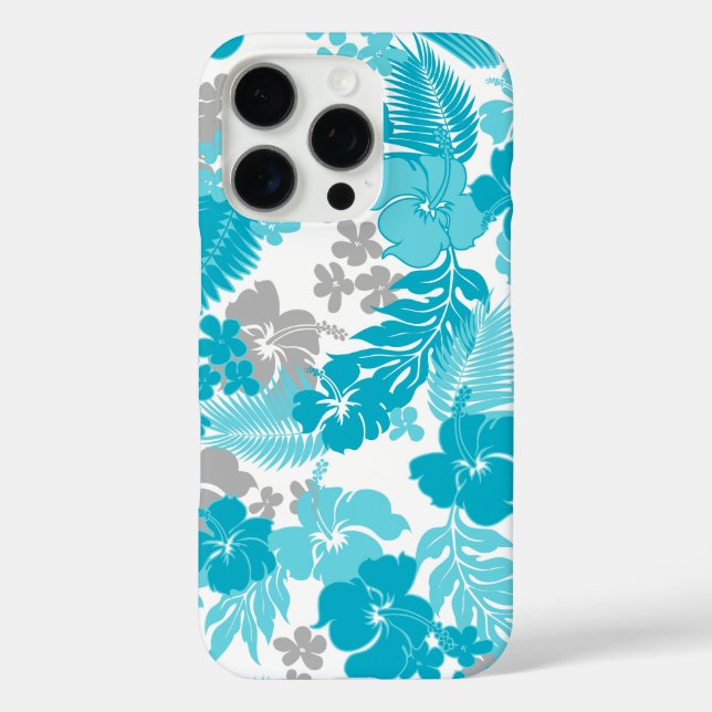 Coques Case-Mate iPhone Hibiscus turquoise de la baie de Kona (Verso)