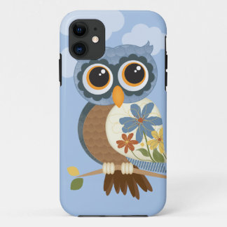 Case-Mate iPhone Case Hibou avec les fleurs vintages