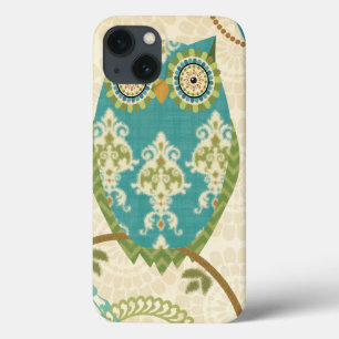 iPhone 13 Coque Hibou avec les motifs circulaires
