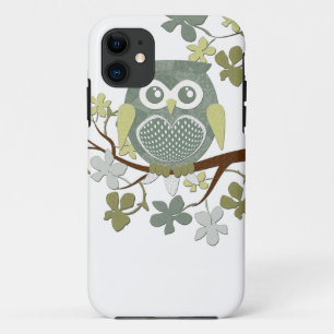 Coques Pour iPhone Hibou de point de polka dans le cas d'arbre