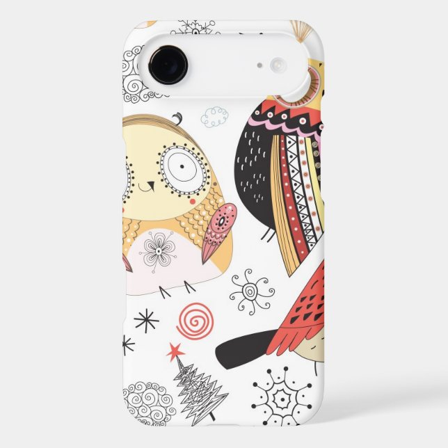 Coques Case-Mate iPhone Hibou drôle de texture (Verso)