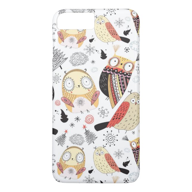 Coques Case-Mate iPhone Hibou drôle de texture (Dos)