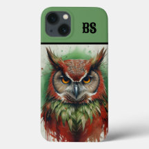 hibou en tenue de noël