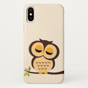 Coques Pour iPhone Hibou orange adorable