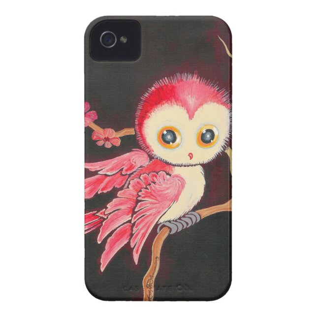 Coques Case-Mate iPhone Hibou rouge doux (Dos)