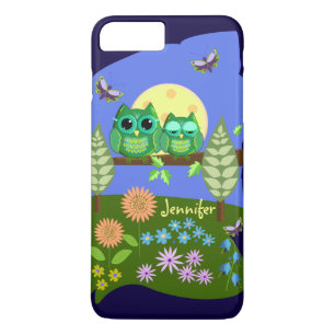 Case-Mate iPhone Case Hiboux mignons dans la terre d'été et le nom de