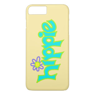 Coque iPhone 8 Plus/7 Plus Hippie Graphie Turquoise Lime Green Word Art