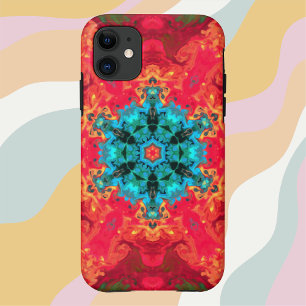 Case-Mate iPhone Case Hippie psychédélique bleu et rouge