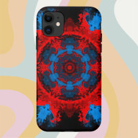 Hippie psychédélique rouge et bleu