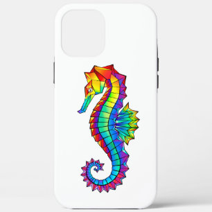 Case-Mate iPhone Case Hippocampe polygonal arc-en-ciel