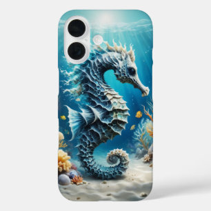 Coque Pour iPhone 16 Hippocampe sous l'eau