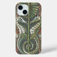 Hippocampes et algues, Art Nouveau Vintage