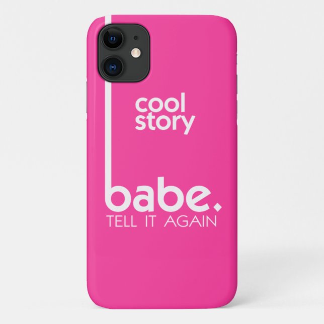 Coques Case-Mate iPhone HISTOIRE COOL BABE Meme de Fuchsia (Dos)