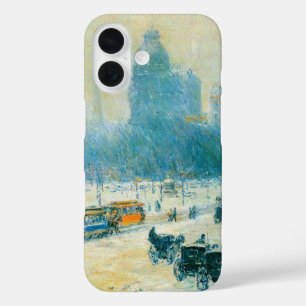 Coque Pour iPhone 16 Hiver en Union Carré par Frederick Childe Hassam