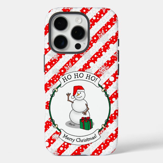 Coques Case-Mate iPhone Ho Ho Joyeux Noël Père Noël mignonne Snowman (Verso)