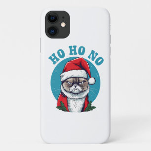 Case-Mate iPhone Case Ho ho non - drôle de chat de Noël grincheux