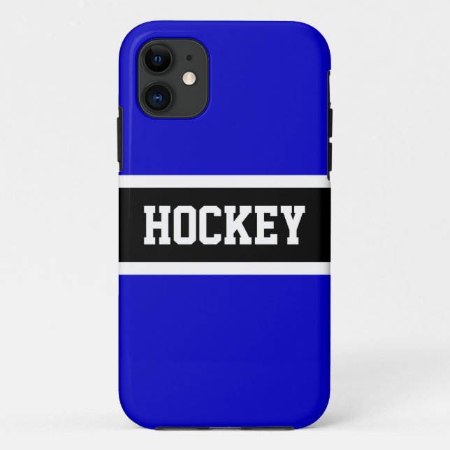 Coques Case-Mate iPhone HOCKEY Athlétique Royal Bleu Blanc Stripes Sportiv (Dos)