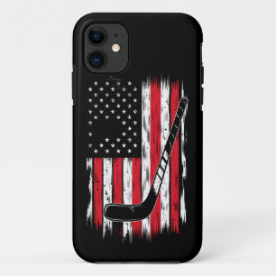 Case-Mate iPhone Case Hockey Drapeau Américain Sport Rétro Vintage