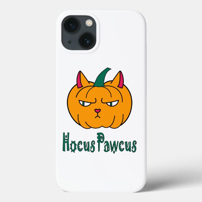 Coques Case-Mate iPhone Hocus pawcus Halloween citrouille ginger cat magie (Verso)