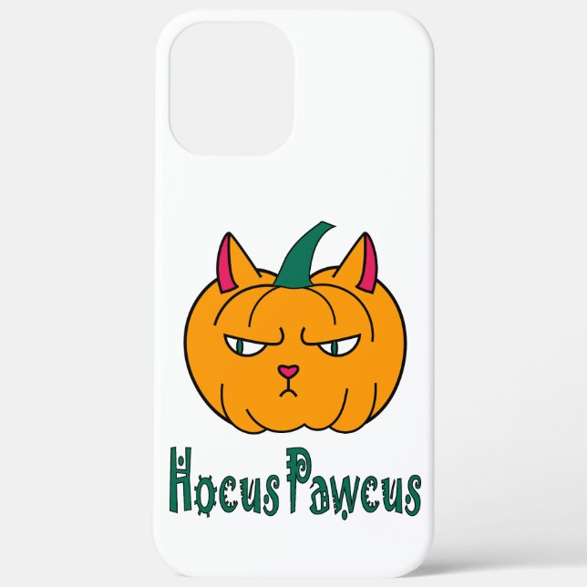 Coques Case-Mate iPhone Hocus pawcus Halloween citrouille ginger cat magie (Verso)